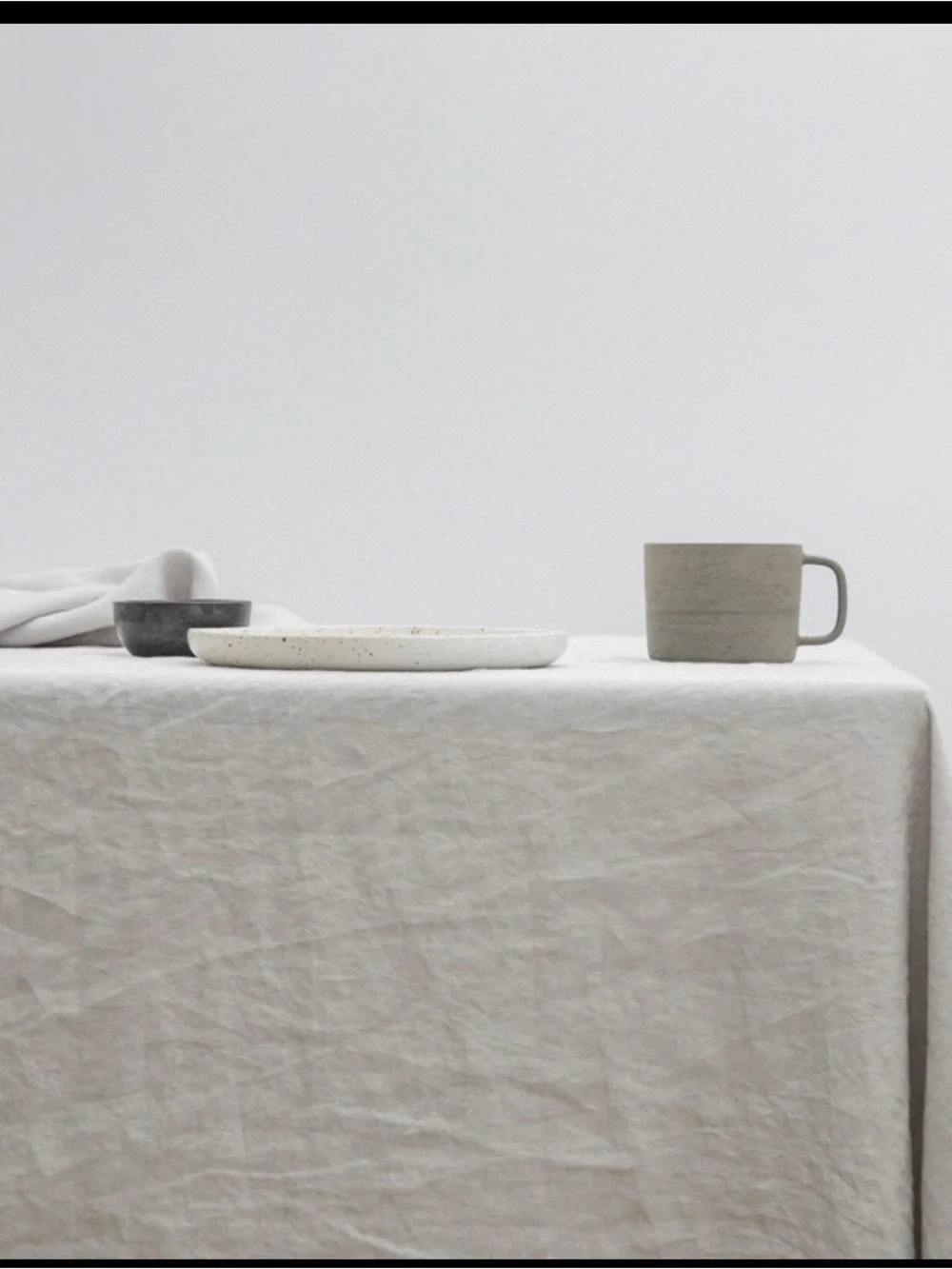 NEW Cultiver Linen Tablecloth – Smoke Gray – 59” x 94” – 100% European Flax